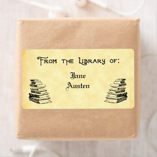 Aangepaste 'Bibliotheek van'  kunstlabels Etiket (Insitu)