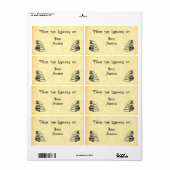Aangepaste 'Bibliotheek van'  kunstlabels Etiket (Full Sheet)