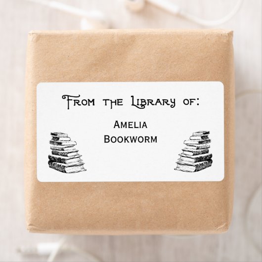 Aangepaste 'Bibliotheek van'  kunstlabels Etiket (Insitu)