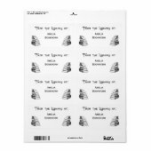 Aangepaste 'Bibliotheek van'  kunstlabels Etiket (Full Sheet)