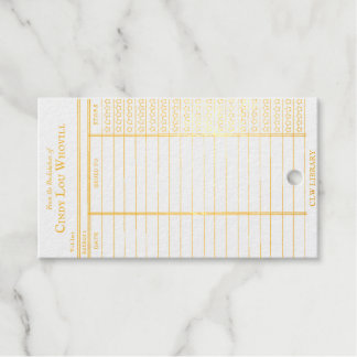Aangepaste bibliotheekkaart- Oude school  Cadeaulabels