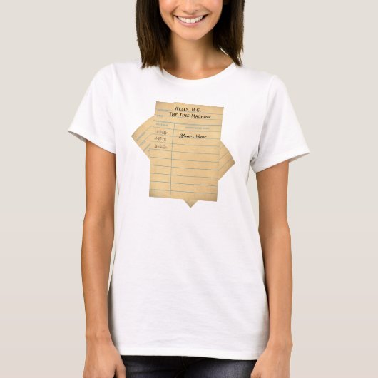 Aangepaste bibliotheekkaart t-shirt (Voorkant)