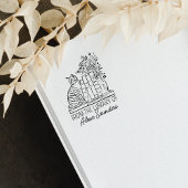 Aangepaste bibliotheekkat rubberstempel