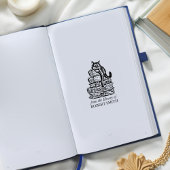 Aangepaste bibliotheekkat rubberstempel