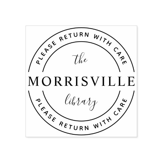 Aangepaste bibliotheeknaam Wooden Ga terug met de Rubberstempel (Afrduk)