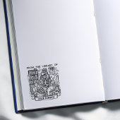 Aangepaste bibliotheekschedel rubberstempel
