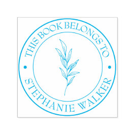 Aangepaste bibliotheekstempel - Ex libris - Bladpl Zelfinktende Stempel