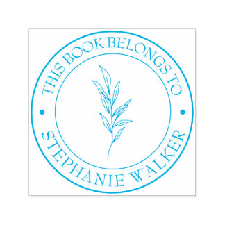 Aangepaste bibliotheekstempel - Ex libris - Bladpl Zelfinktende Stempel