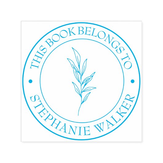 Aangepaste bibliotheekstempel - Ex libris - Bladpl Zelfinktende Stempel (Design)