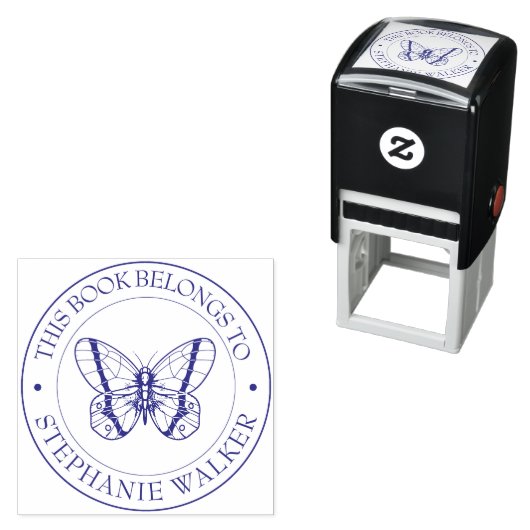 Aangepaste bibliotheekstempel - Ex libris - Bladpl Zelfinktende Stempel (In situ)