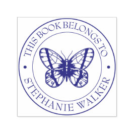 Aangepaste bibliotheekstempel - Ex libris - Bladpl Zelfinktende Stempel