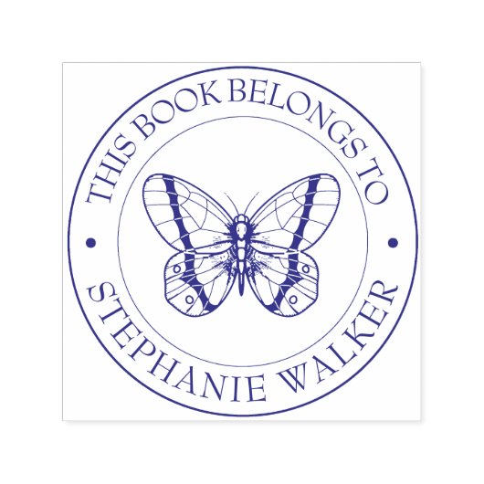 Aangepaste bibliotheekstempel - Ex libris - Bladpl Zelfinktende Stempel (Design)