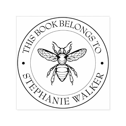 Aangepaste bibliotheekstempel - Ex libris - Bladpl Zelfinktende Stempel (Design)