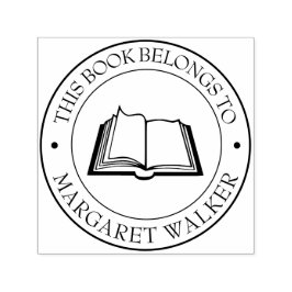 Aangepaste bibliotheekstempel - Ex libris - Bladpl Zelfinktende Stempel