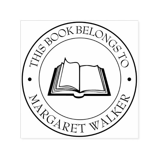 Aangepaste bibliotheekstempel - Ex libris - Bladpl Zelfinktende Stempel (Design)