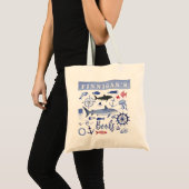 Aangepaste bibliotheektas voor autische haaien voo tote bag (Voorkant (product))