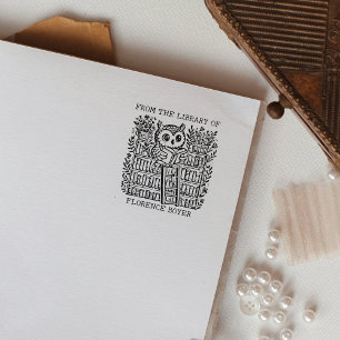 Aangepaste bibliotheekuil Bookplate Rubberstempel