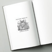 Aangepaste bibliotheekuil Bookplate Rubberstempel