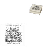 Aangepaste bibliotheekuil Bookplate Rubberstempel (Gestempeld)