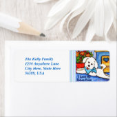 Aangepaste Bichon Frise hond retour adreslabels Etiket (Insitu)