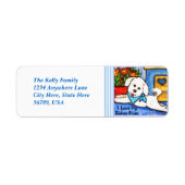 Aangepaste Bichon Frise hond retour adreslabels Etiket (Voorkant)