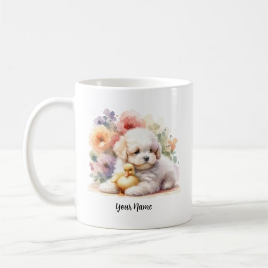 Aangepaste Bichon Frise Mok met Inspirerend offert (Links)