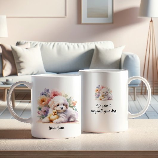 Aangepaste Bichon Frise Mok met Inspirerend offert