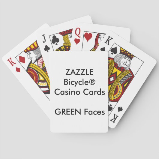 Aangepaste Bicycle® Casino-speelkaarten GROENE FAC Speelkaarten (Achterkant)