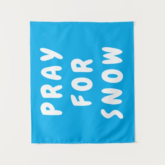 Aangepaste Bidden voor Sneeuwbanner Gepersonalisee Wandkleed (Voorkant)