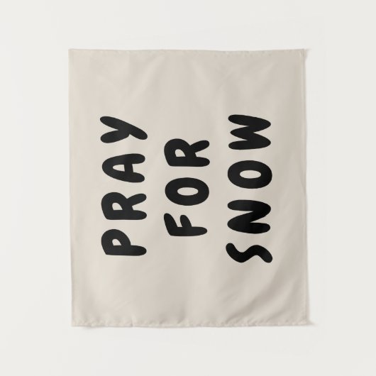 Aangepaste Bidden voor Sneeuwbanner Gepersonalisee Wandkleed (Voorkant)