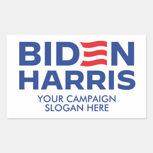 Aangepaste Biden Harris-campagneslogan Rechthoekige Sticker (Voorkant)