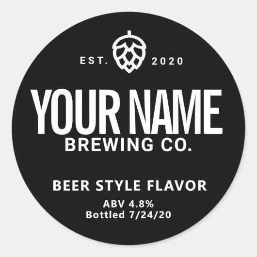 Aangepaste Bier Canning Labels - Verander woorden  (Voorkant)