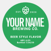 Aangepaste Bier Canning Labels - Verander woorden  (Voorkant)