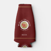 Aangepaste bier-Logo (naam en initiaal) Flesjeskoeler (Voorkant)