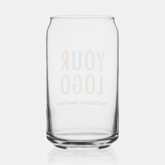 Aangepaste bierblikjes glas met Logo Promotional (Achterkant)