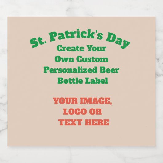 Aangepaste bieretiketten - Creëer Uw eigen ontwerp Bier Etiket (Enkel label)