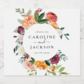 Aangepaste bierlabels voor herfstbruiloft bier etiket (Enkel label)