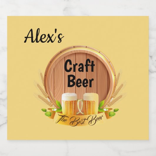 Aangepaste bierlabelset bier etiket (Enkel label)