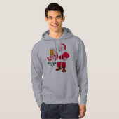 Aangepaste bierliefhebbers Santa Christmas mannen Hoodie (Voorkant volledig)