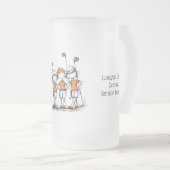 Aangepaste biermok voor damesgolfcompetitie matglas bierpul (Voorkant rechts)