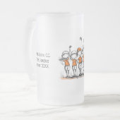 Aangepaste biermok voor damesgolfcompetitie matglas bierpul (Voorkant links)