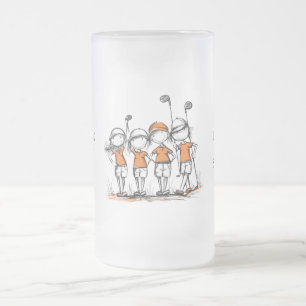 Aangepaste biermok voor damesgolfcompetitie matglas bierpul