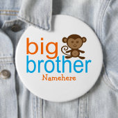 Aangepaste Big Brother Monkey-Buttonnen Ronde Button 6,0 Cm (In situ)
