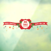 aangepaste BIG SALE Merry Christmas Holiday Store Raamsticker (Vel 3)