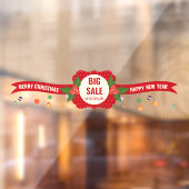 aangepaste BIG SALE Merry Christmas Holiday Store Raamsticker (Vel 2)
