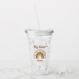 Aangepaste Big Sister Boho Rainbow Acryl Drinkbeker