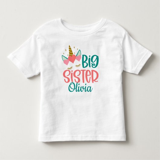 Aangepaste Big SIster met naam Kinder Shirts (Voorkant)