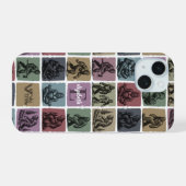 Aangepaste Bigfoot Naam Initiaal Retro Bos Kunst iPhone 15 Case (Achterkant horizontaal)
