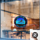 Aangepaste Bigfoot Vistangels Winkel Logo Voorkant Raamsticker (Cafe Raam)