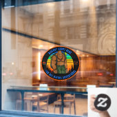 Aangepaste Bigfoot Wandel Sportartikelen Winkel   Raamsticker (Cafe Raam)